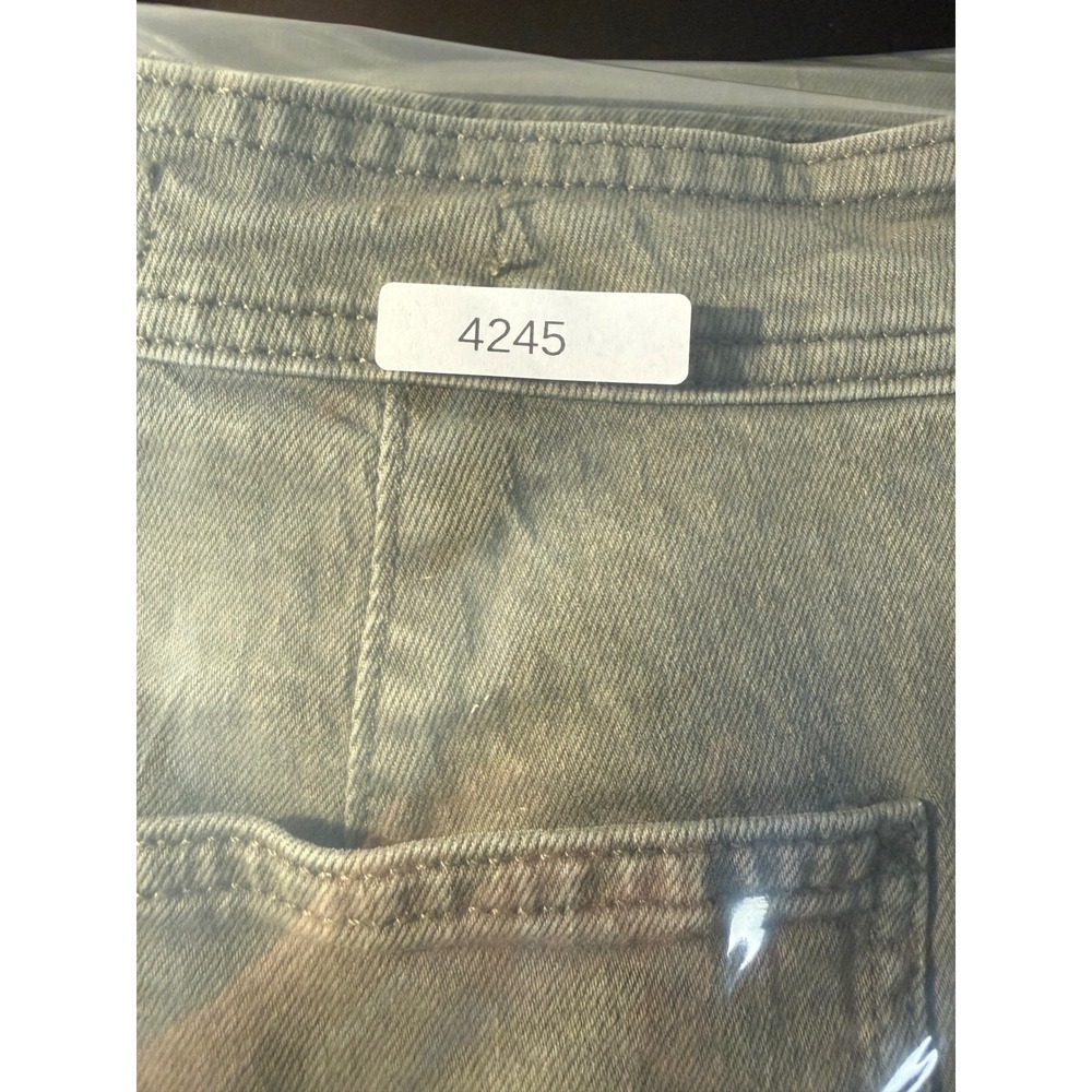 Universal Thread Olive Green Wide Leg Ankle Jeans Womens 14 High Rise Cropped - Picture 12 of 12